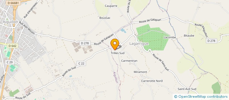 localisation de l'entreprise LA MOUETTE INVEST  LAGARRIGUE