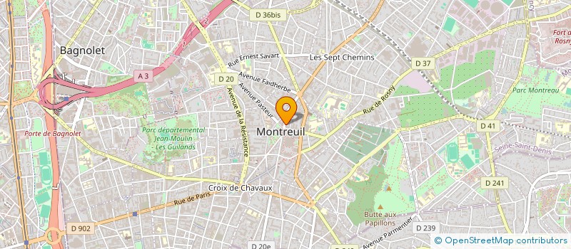 localisation de l'entreprise LA MOUETTE RIEUSE à MONTREUIL