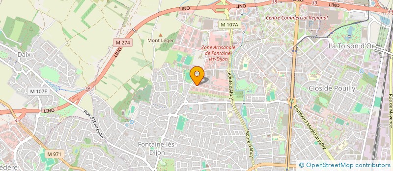 localisation de l'entreprise LA MOUETTE VOL LIBRE  FONTAINE-LES-DIJON