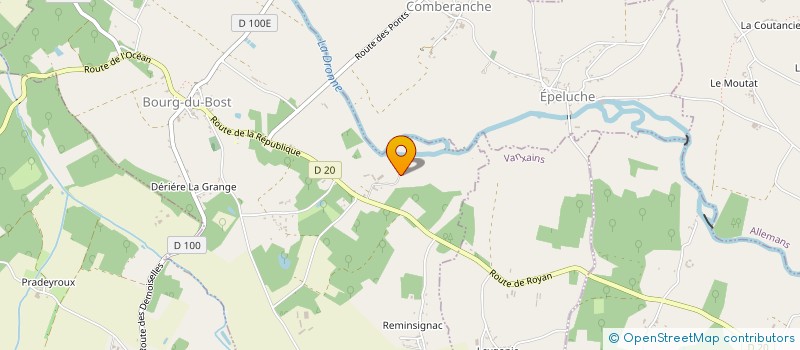 localisation de l'entreprise LA MOULINASSE  CHASSAIGNES