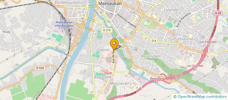 localisation de l'entreprise LA MOULINE  MONTAUBAN