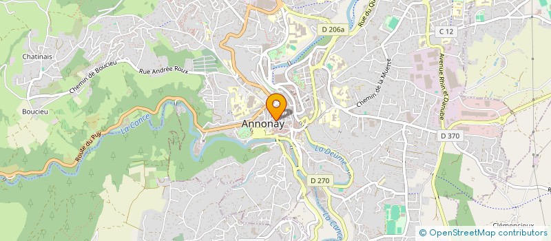 localisation de l'entreprise LA MOUSTACHE ET DES DENTELLES à ANNONAY