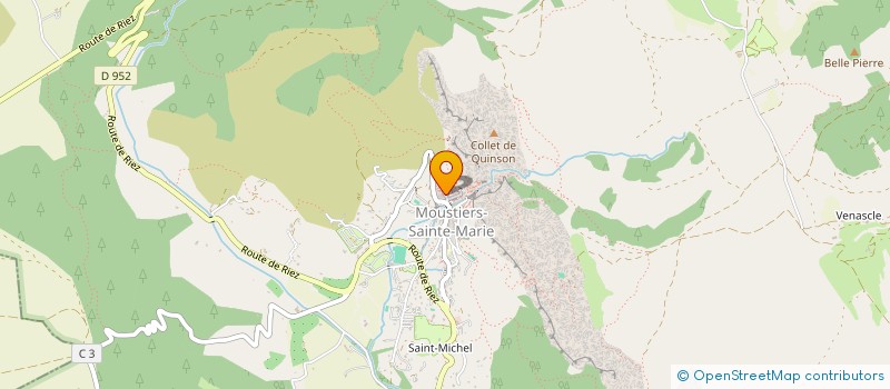 localisation de l'entreprise LA MOUSTIERENNE à MOUSTIERS-SAINTE-MARIE