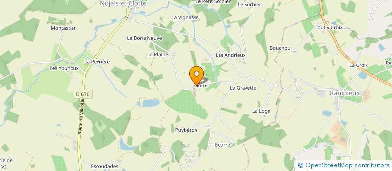 localisation de l'entreprise LA MOUTOLE  BEAUMONTOIS EN PERIGORD