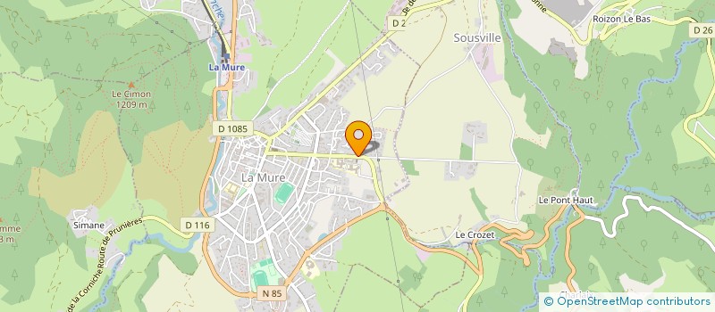 localisation de l'entreprise LA MURE AMBULANCES ET TAXIS  LA MURE