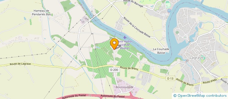 localisation de l'entreprise LA - MUSCADELLE  LAGRAVE