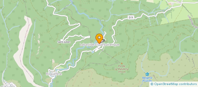 localisation de l'entreprise LA MUSE POUR LA CULTURE ET LA CREATION EN CABARDES  LABASTIDE-ESPARBAIRENQUE