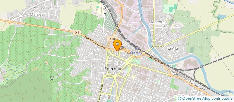 localisation de l'entreprise LA MUSE VINS  EPERNAY