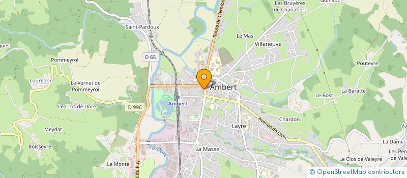 localisation de l'entreprise LA MUSETTE DU BOUGNAT  AMBERT