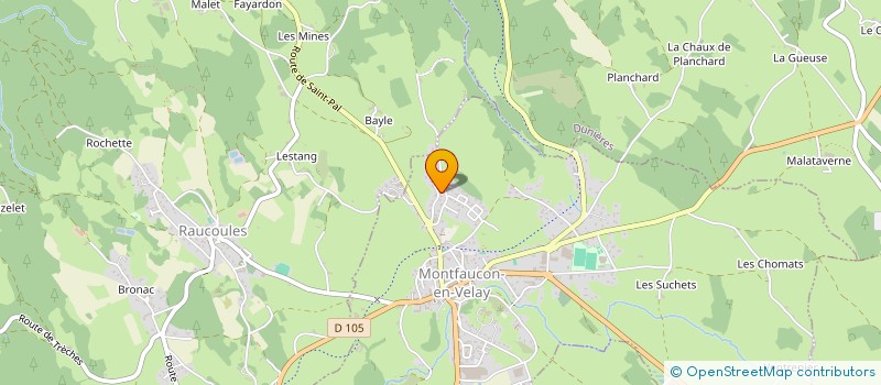 localisation de l'entreprise LA MUTINERIE FAMILY à MONTFAUCON-EN-VELAY