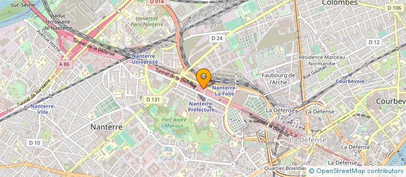 localisation de l'entreprise LA MUTUELLE PHOCEENNE ASSURANCE à NANTERRE