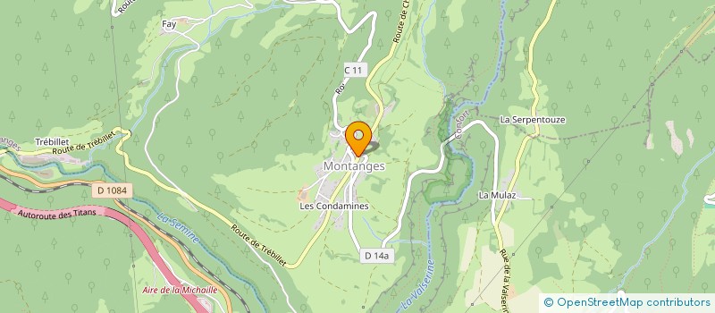 localisation de l'entreprise LA NAMPHEE  MONTANGES