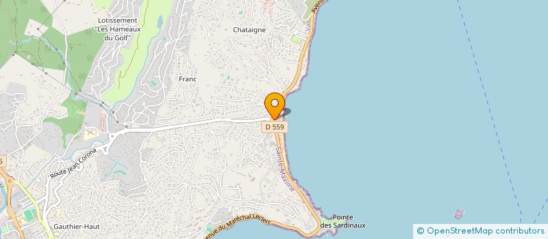 localisation de l'entreprise LA NARTELLE 83 à SAINTE-MAXIME