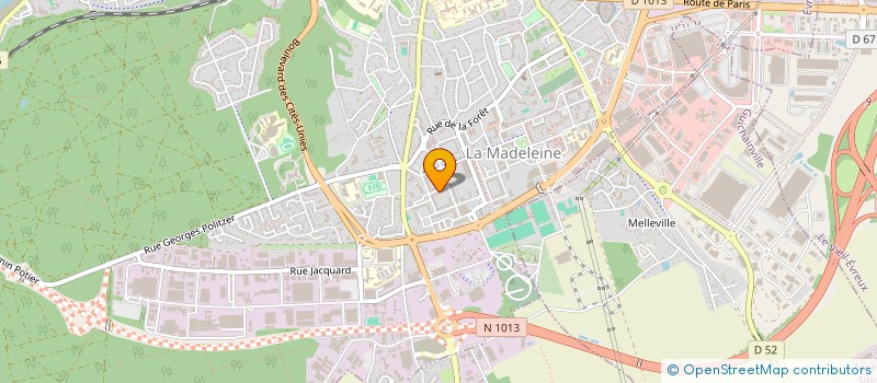 localisation de l'entreprise LA NATION 27  EVREUX