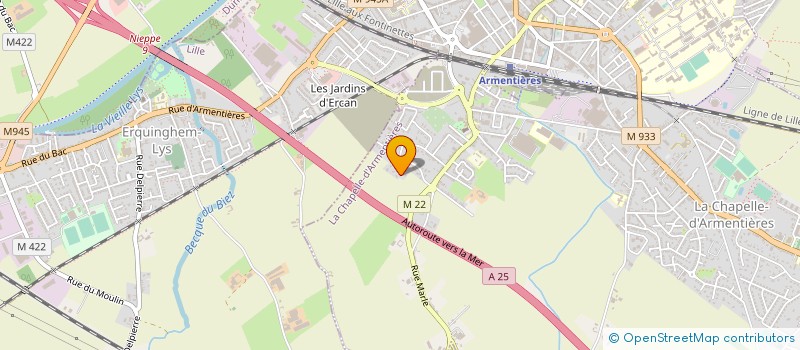 localisation de l'entreprise LA NATURE A DU GENIE  LA CHAPELLE-D'ARMENTIERES