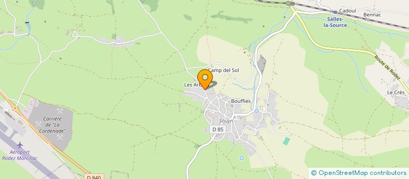 localisation de l'entreprise LA NAUZE PRODUCTIONS  SALLES-LA-SOURCE