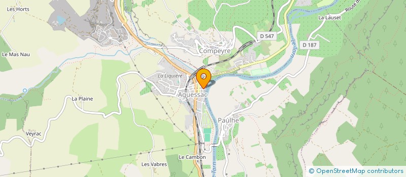 localisation de l'entreprise LA NAXE  AGUESSAC