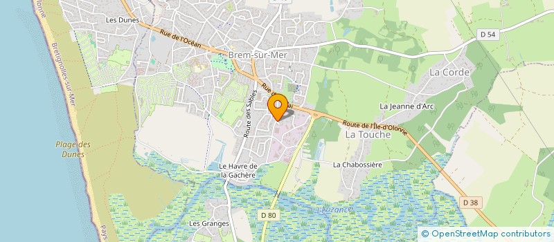 localisation de l'entreprise LA NICHE à BREM-SUR-MER