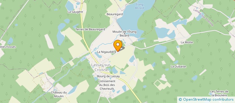 localisation de l'entreprise LA NIGAUDIERE  LASSAY-SUR-CROISNE