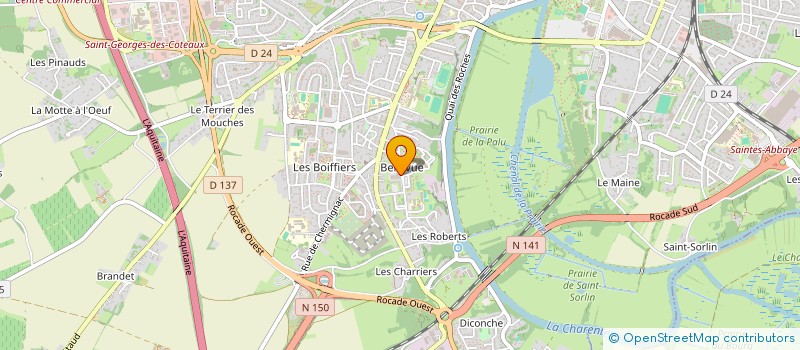 localisation de l'entreprise LA NIN'S BOULANGERIE PATISSERIE  SAINTES