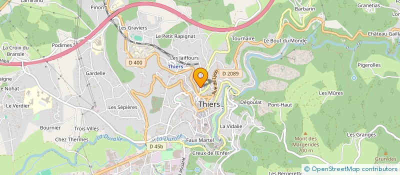 localisation de l'entreprise LA NIOLA à THIERS