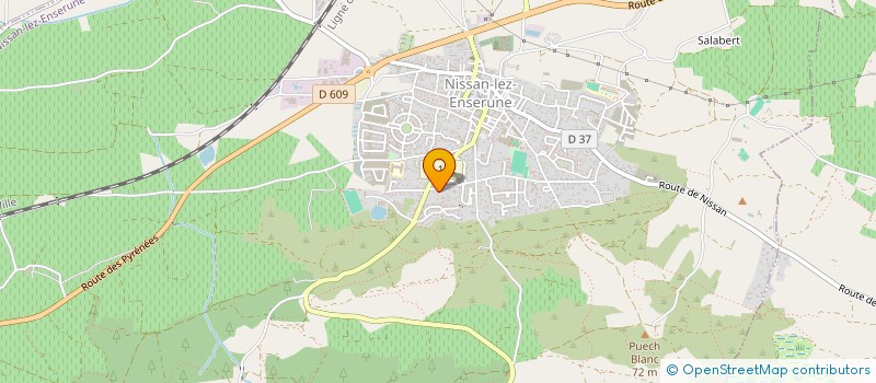 localisation de l'entreprise LA NISSANAISE CONSTRUCTION  NISSAN-LEZ-ENSERUNE