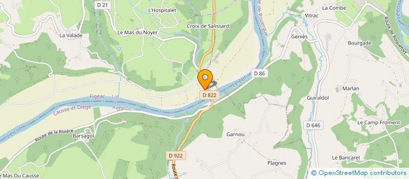 localisation de l'entreprise LA NOIX DU ROUERGUE à FAYCELLES