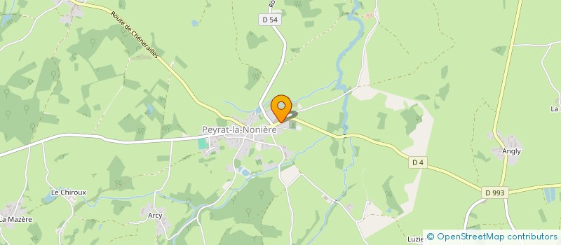 localisation de l'entreprise LA NONIERE  PEYRAT-LA-NONIERE