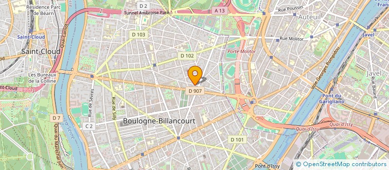 localisation de l'entreprise LA NOTE BLEUE à BOULOGNE-BILLANCOURT