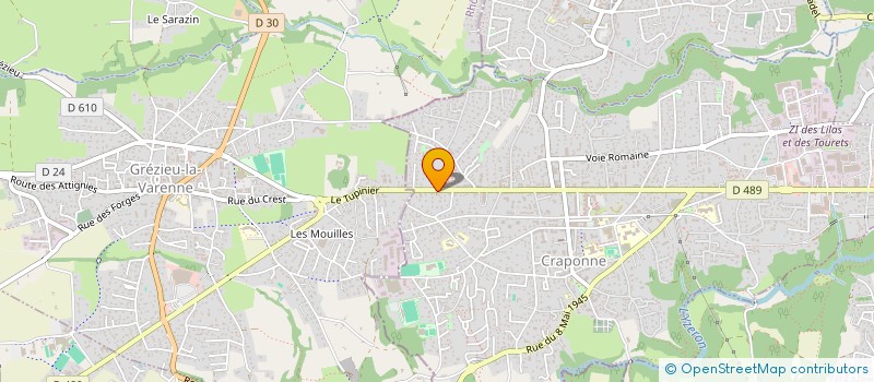 localisation de l'entreprise LA NOTE SUCREE  CRAPONNE