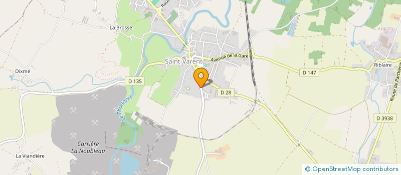 localisation de l'entreprise LA NOUBLEAU ENROBES à SAINT-VARENT