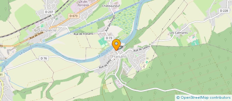 localisation de l'entreprise LA NOUGATINE FRAISANOISE  FRAISANS