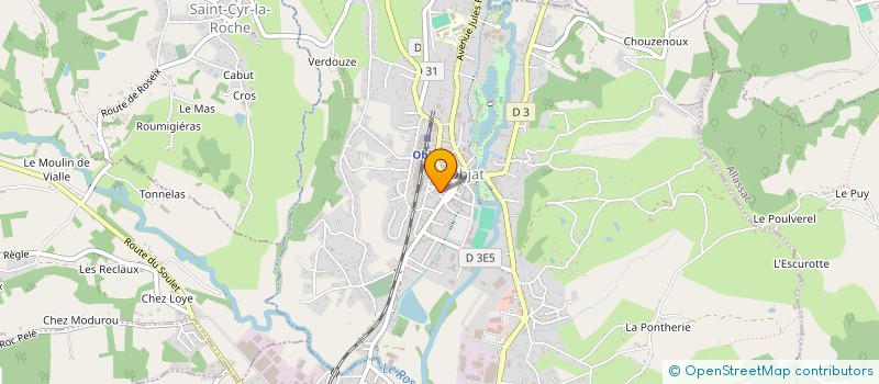 localisation de l'entreprise LA NOUVELLE AUBERGE DU CADRAN SOLAIRE  VOUTEZAC