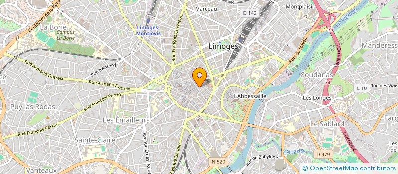 localisation de l'entreprise LA NOUVELLE FRIPERIE à LIMOGES