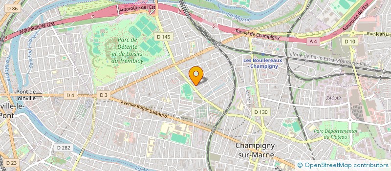 localisation de l'entreprise LA NOUVELLE HUMANITE - LNH à CHAMPIGNY-SUR-MARNE