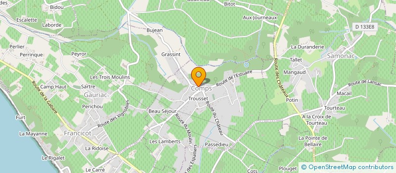 localisation de l'entreprise LA NUIT DES BANDAS A BLAYE  BOURG