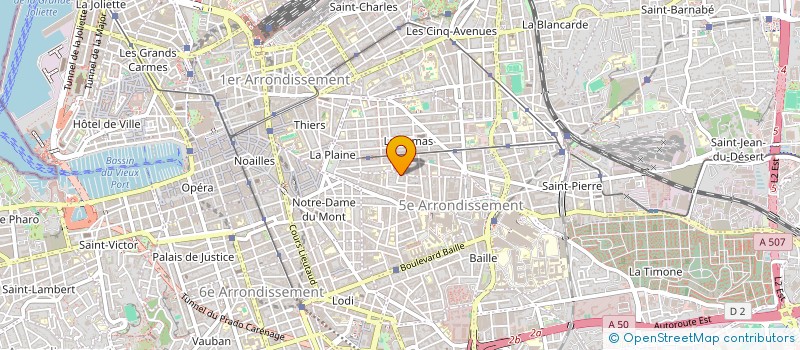 localisation de l'entreprise LA NUIT TOUS LES CHATS SONT GRIS à MARSEILLE