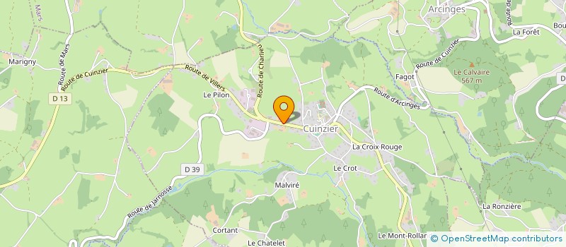 localisation de l'entreprise LA P'TITE AUBERGE  CUINZIER