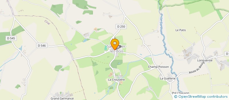 localisation de l'entreprise LA P'TITE BOULANGE DE VANESSA à JOUE-DU-BOIS