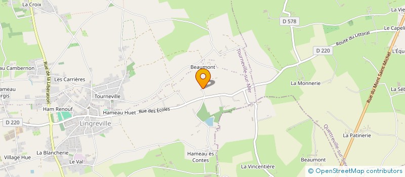 localisation de l'entreprise LA P'TITE COOP  TOURNEVILLE-SUR-MER