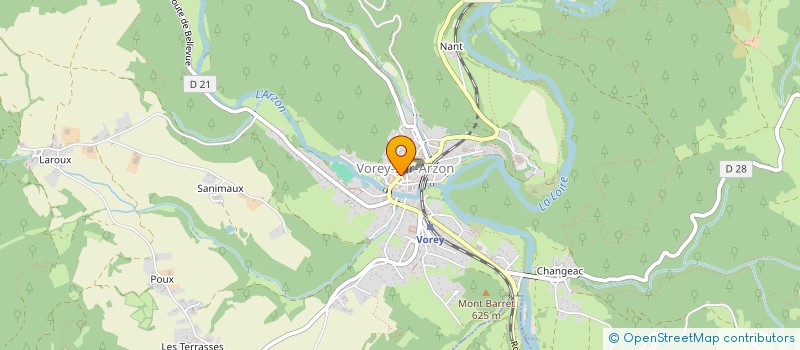 localisation de l'entreprise LA P'TITE EPICERIE DE VALERIE  VOREY