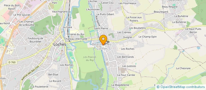 localisation de l'entreprise LA P'TITE FABRIQUE DE CIRQUE à BEAULIEU-LES-LOCHES