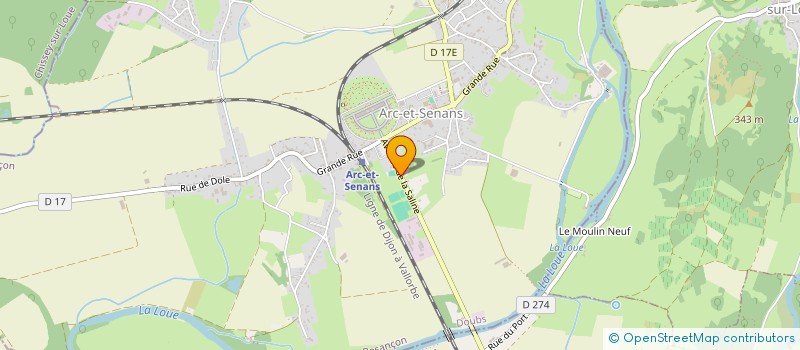 localisation de l'entreprise LA P'TITE FRINGALE DE LA SALINE  ARC-ET-SENANS