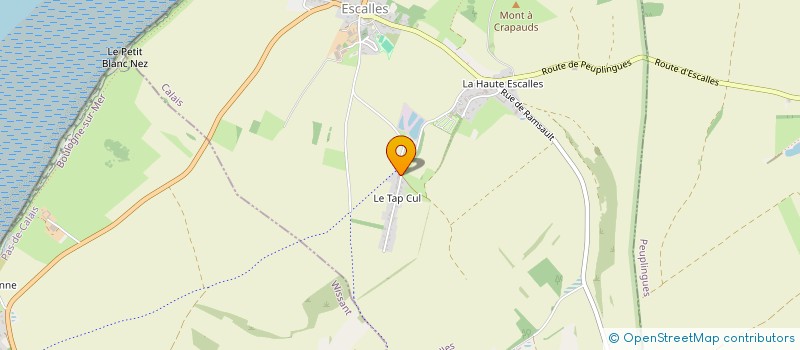 localisation de l'entreprise LA P'TITE GALERIE DU BLANC-NEZ  ESCALLES