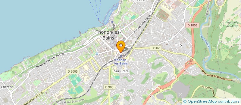 localisation de l'entreprise LA P'TITE GRANGE à THONON-LES-BAINS