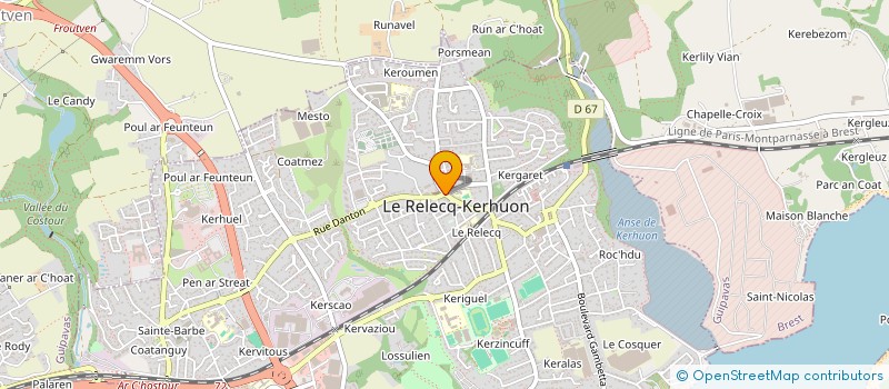 localisation de l'entreprise LA P'TITE LAVERIE à LE RELECQ-KERHUON
