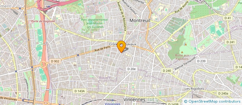localisation de l'entreprise LA P'TITE MAILLOCHE à MONTREUIL