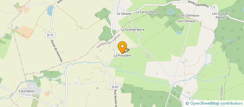 localisation de l'entreprise LA P'TITE PAUSE à SAVIGNE SUR LATHAN