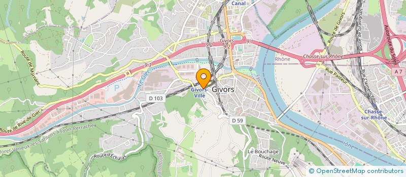 localisation de l'entreprise LA P'TITE PAUSE à GIVORS