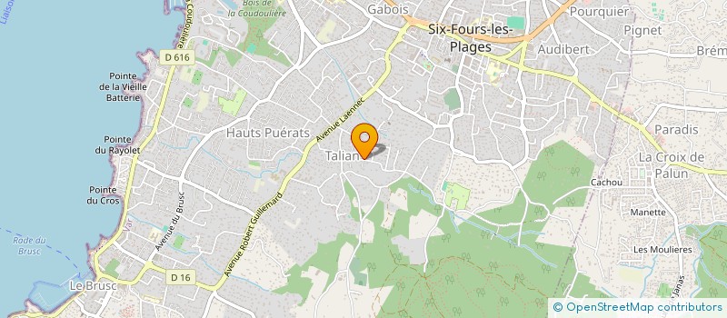 localisation de l'entreprise LA P'TITE PAUSE à SIX-FOURS-LES-PLAGES